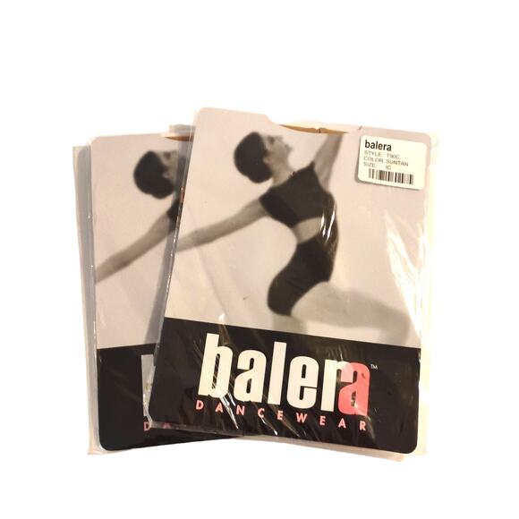 NEW 2 pairs Balera T90C Suntan Convertible Tights Size IC (Child) - Picture 1 of 4